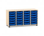 Flexeo Regal PRO, 4 Reihen, 24 Boxen Gr. S  (Zoom)