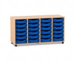Flexeo Regal PRO, 4 Reihen, 24 Boxen Gr. S  (Zoom)