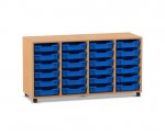Flexeo Regal PRO, 4 Reihen, 24 Boxen Gr. S  (Zoom)