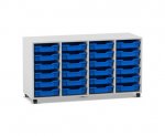 Flexeo Regal PRO, 4 Reihen, 24 Boxen Gr. S  (Zoom)