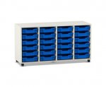 Flexeo Regal PRO, 4 Reihen, 24 Boxen Gr. S  (Zoom)