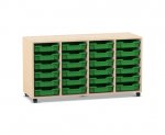 Flexeo Regal PRO, 4 Reihen, 24 Boxen Gr. S  (Zoom)