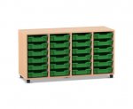 Flexeo Regal PRO, 4 Reihen, 24 Boxen Gr. S  (Zoom)