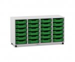 Flexeo Regal PRO, 4 Reihen, 24 Boxen Gr. S  (Zoom)