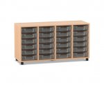 Flexeo Regal PRO, 4 Reihen, 24 Boxen Gr. S  (Zoom)