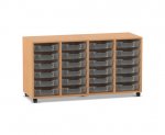 Flexeo Regal PRO, 4 Reihen, 24 Boxen Gr. S  (Zoom)