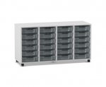 Flexeo Regal PRO, 4 Reihen, 24 Boxen Gr. S  (Zoom)