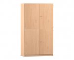 Flexeo Halbtürenschrank PRO, 3 Reihen, 12 Boxen Gr. M, 3 Fächer, 4 Halbtüren  (Zoom)