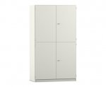 Flexeo Halbtürenschrank PRO, 3 Reihen, 12 Boxen Gr. M, 3 Fächer, 4 Halbtüren  (Zoom)