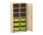 Flexeo Schrank PRO, 2 Reihen, 6 Boxen Gr. M, 6 Fächer oben  (Zoom)