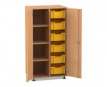 Flexeo Schrank PRO, 2 Reihen, 6 Boxen Gr. M, 4 Fächer links  (Zoom)
