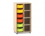 Flexeo Regal PRO, 2 Reihen, 6 Boxen Gr. M, 4 Fcher rechts