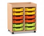 Flexeo Regal PRO, 2 Reihen, 12 Boxen Gr. S, Aufkantung  (Zoom)