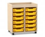Flexeo Regal PRO, 2 Reihen, 12 Boxen Gr. S, Aufkantung  (Zoom)