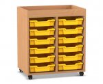 Flexeo Regal PRO, 2 Reihen, 12 Boxen Gr. S, Aufkantung  (Zoom)