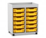 Flexeo Regal PRO, 2 Reihen, 12 Boxen Gr. S, Aufkantung  (Zoom)