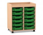Flexeo Regal PRO, 2 Reihen, 12 Boxen Gr. S, Aufkantung  (Zoom)
