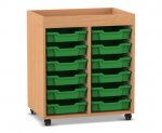 Flexeo Regal PRO, 2 Reihen, 12 Boxen Gr. S, Aufkantung  (Zoom)