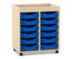 Flexeo Regal PRO, 2 Reihen, 12 Boxen Gr. S, Aufkantung  (Zoom)