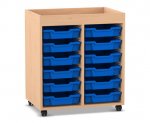 Flexeo Regal PRO, 2 Reihen, 12 Boxen Gr. S, Aufkantung  (Zoom)