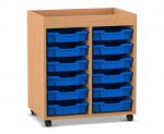 Flexeo Regal PRO, 2 Reihen, 12 Boxen Gr. S, Aufkantung  (Zoom)
