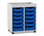 Flexeo Regal PRO, 2 Reihen, 12 Boxen Gr. S, Aufkantung  (Zoom)