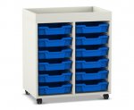 Flexeo Regal PRO, 2 Reihen, 12 Boxen Gr. S, Aufkantung  (Zoom)