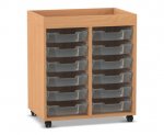Flexeo Regal PRO, 2 Reihen, 12 Boxen Gr. S, Aufkantung  (Zoom)