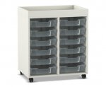 Flexeo Regal PRO, 2 Reihen, 12 Boxen Gr. S, Aufkantung  (Zoom)