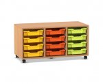 Flexeo Regal PRO, 3 Reihen, 12 Boxen Gr. S  (Zoom)