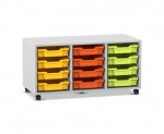 Flexeo Regal PRO, 3 Reihen, 12 Boxen Gr. S  (Zoom)
