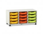 Flexeo Regal PRO, 3 Reihen, 12 Boxen Gr. S  (Zoom)