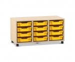 Flexeo Regal PRO, 3 Reihen, 12 Boxen Gr. S  (Zoom)