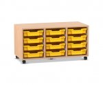 Flexeo Regal PRO, 3 Reihen, 12 Boxen Gr. S  (Zoom)