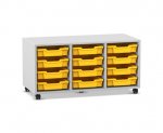 Flexeo Regal PRO, 3 Reihen, 12 Boxen Gr. S  (Zoom)