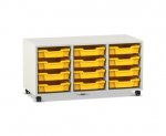 Flexeo Regal PRO, 3 Reihen, 12 Boxen Gr. S  (Zoom)