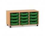 Flexeo Regal PRO, 3 Reihen, 12 Boxen Gr. S  (Zoom)