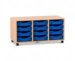 Flexeo Regal PRO, 3 Reihen, 12 Boxen Gr. S  (Zoom)