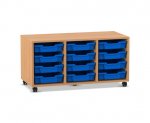 Flexeo Regal PRO, 3 Reihen, 12 Boxen Gr. S  (Zoom)