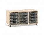 Flexeo Regal PRO, 3 Reihen, 12 Boxen Gr. S  (Zoom)