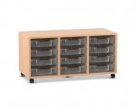 Flexeo Regal PRO, 3 Reihen, 12 Boxen Gr. S  (Zoom)