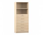 Flexeo Schrank, 6 kleine Schubladen, oben 2 Fcher = 5 Ordnerhhen