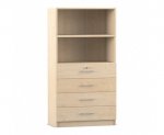 Flexeo Schrank, 4 kleine Schubladen, oben 2 Fcher = 4 Ordnerhhen