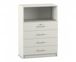 Flexeo Schrank, 4 kleine Schubladen, oben 1 Fach = 3 Ordnerhöhen  (Zoom)