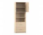 Flexeo Kombi-Schrank, 2 groen Schubladen = 6 Ordnerhhen