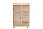 Wisdom Mobiles Regal mit 2 Reihen, 6 kleinen und 3 groen Boxen