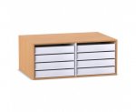 Flexeo Aufsatz zum Papier- und Bilderschrank, 8 kleine Auszüge  (Zoom)