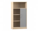Flexeo Rollladen-Schrank, 3 Fcher unten, 1 Fach oben = 4 Ordnerhhen