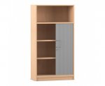 Flexeo Rollladen-Schrank, 3 Fächer unten, 1 Fach oben = 4 Ordnerhöhen  (Zoom)