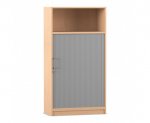 Flexeo Rollladen-Schrank, 3 Fächer unten, 1 Fach oben = 4 Ordnerhöhen  (Zoom)